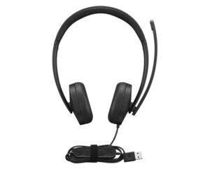 Lenovo 4XD1P83425 hoofdtelefoon/headset Bedraad Hoofdband Oproepen/muziek USB Type-A Zwart