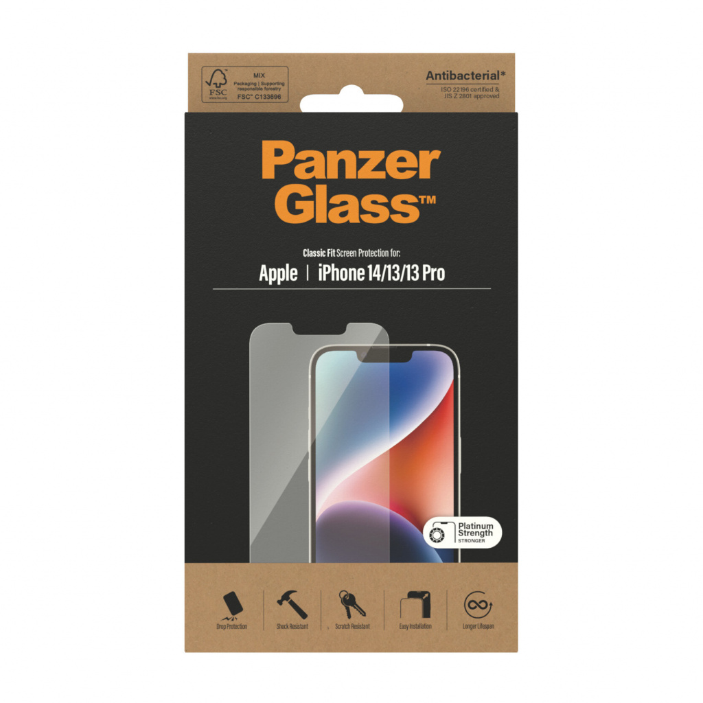 PanzerGlass ® Screen Protector iPhone 14 | 13 | 13 Pro | 16e | Classic Fit Doorzichtige schermbeschermer Apple 1 stuk(s) - Afbeelding 3