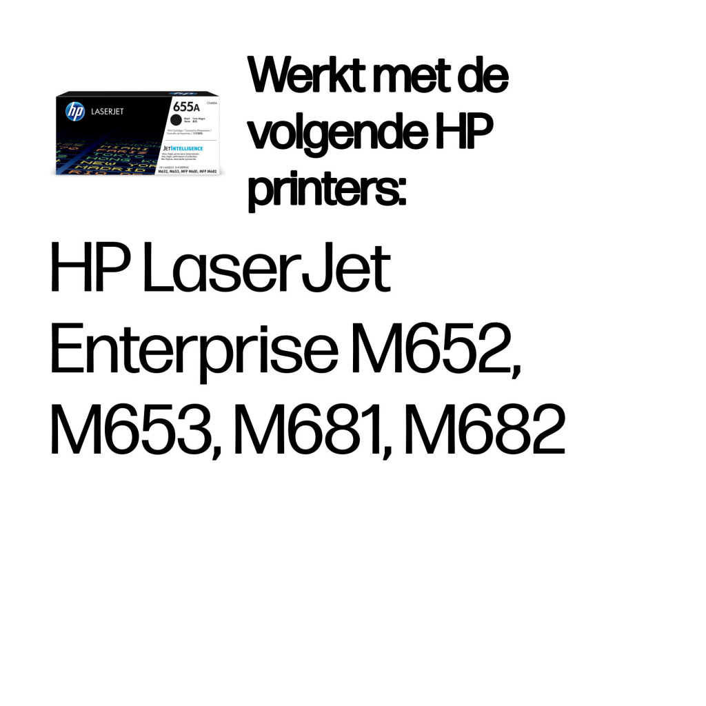 HP Originele 655A zwarte LaserJet tonercartridge - Afbeelding 2