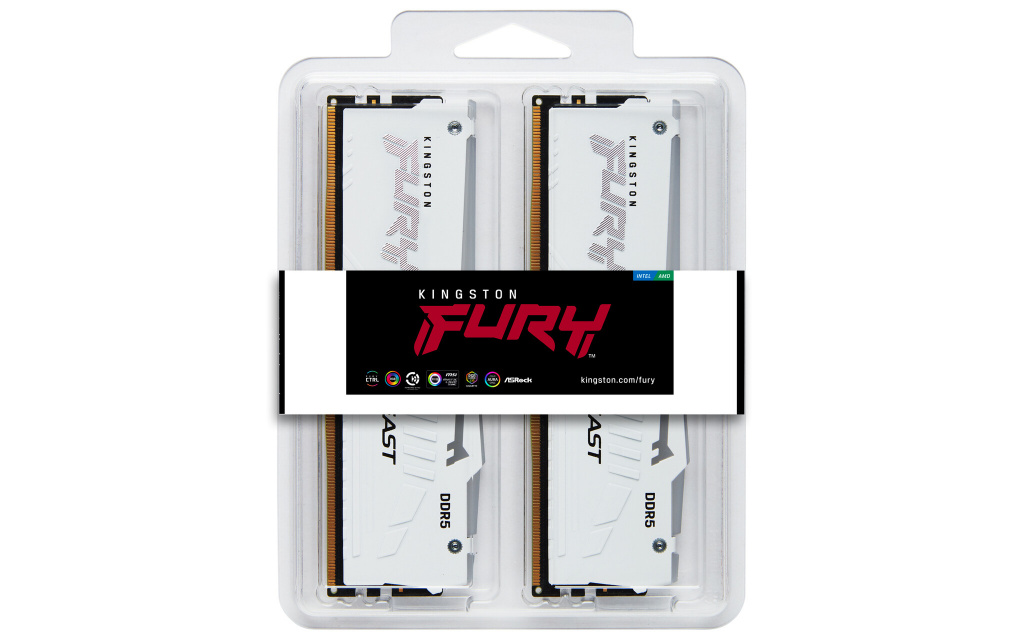 Kingston Technology FURY Beast 32GB 6000MT/s DDR5 CL30 DIMM (Kit van 2) White RGB EXPO - Afbeelding 5