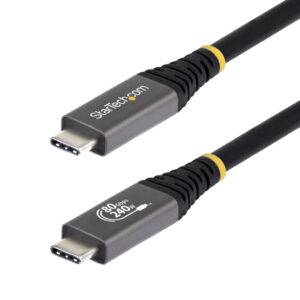 StarTech.com 1,5m USB4 Kabel, 80Gbps, USB-IF Gecertificeerde USB-C Kabel, 240W PD, 8K 120Hz/4K 240Hz, DP2.1, DP80, Thunderbolt 4