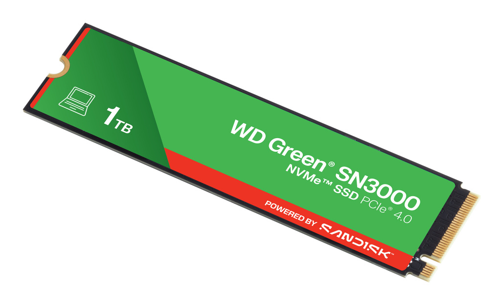 SanDisk Green WD SN3000 NVMe 1 TB M.2 PCI Express 4.0 QLC 3D NAND - Afbeelding 3