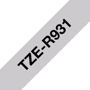 Brother TZE-R931 labelprinter-tape Zwart op zilver
