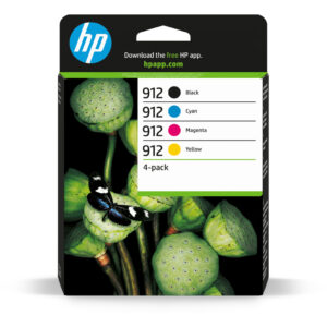 HP 912 4-pack originele inktcartridges, cyaan/magenta/geel