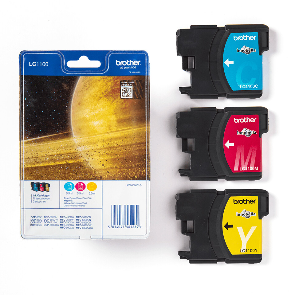 Brother LC1100RBWBP inktcartridge 3 stuk(s) Origineel Cyaan, Magenta, Geel - Afbeelding 3