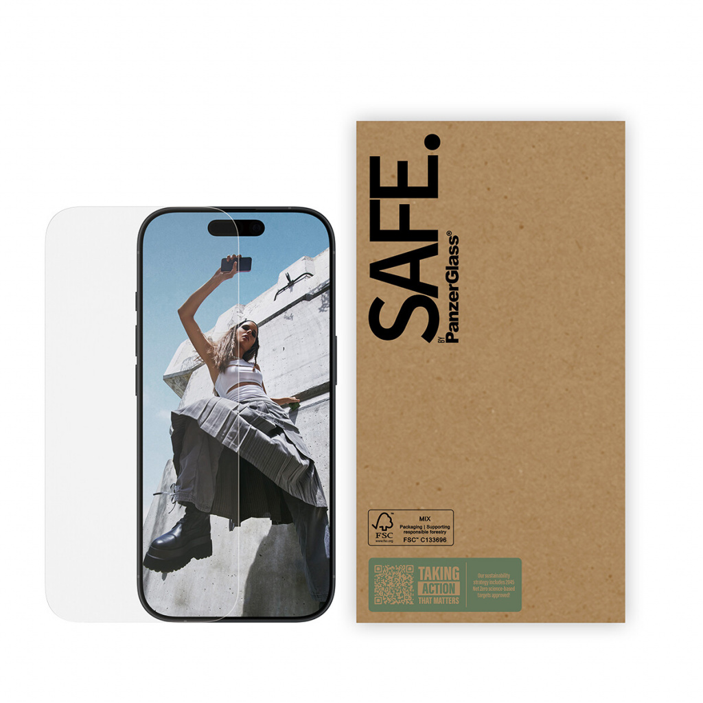 PanzerGlass SAFE. by ® Screen Protector iPhone 17 | iPhone 17 Pro | iPhone 16 Pro | Ultra-Wide Fit | Bulk Doorzichtige schermbes - Afbeelding 2