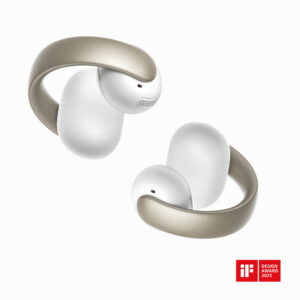 Soundcore Aeroclip Headset True Wireless Stereo (TWS) Open-ear Gesprekken/Muziek/Sport/Elke dag Bluetooth Champagne, Wit