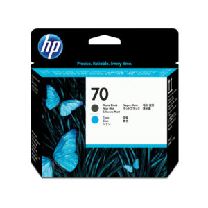 HP 70 matzwarte en cyaan printkop