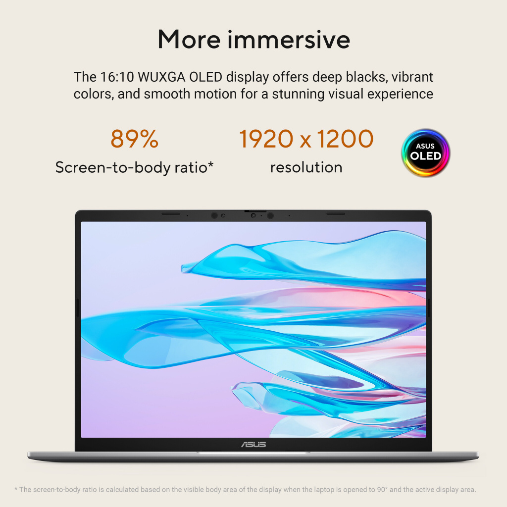 ASUS Vivobook S16 M3607GA-SH004W Copilot+ PC AMD Ryzen AI 7 445 Laptop 40,6 cm (16") WUXGA 32 GB DDR5-SDRAM 1 TB SSD Wi-Fi 6 (80 - Afbeelding 28
