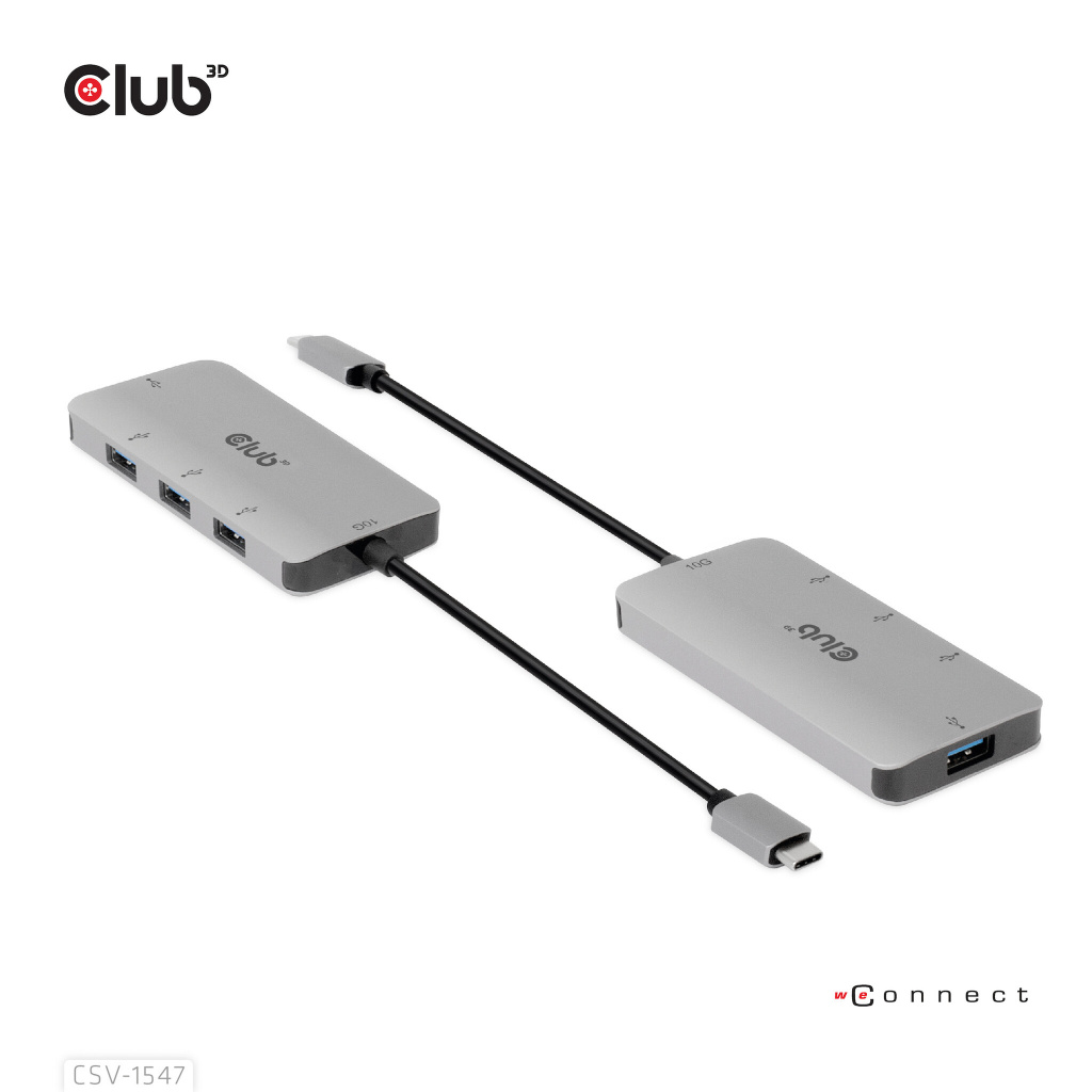 CLUB3D 4-Port USB-A Hub for USB-C – 10Gbps Fast Transfer - Afbeelding 3