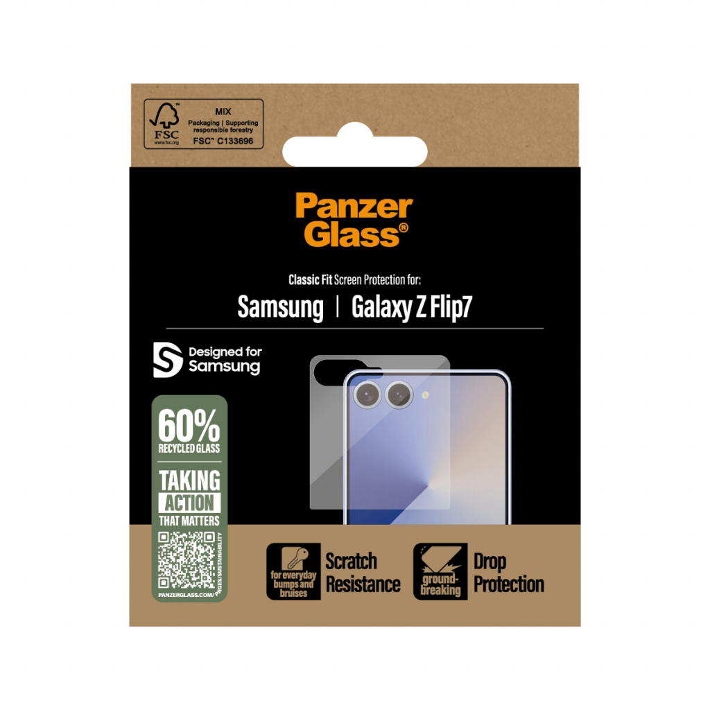PanzerGlass ® Screen Protector Samsung Galaxy Z Flip7 | Classic Fit Doorzichtige schermbeschermer 1 stuk(s) - Afbeelding 3