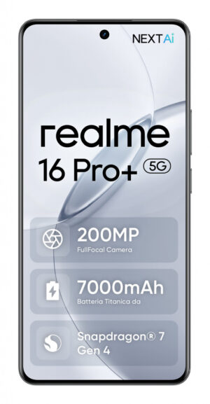 realme 16 Pro+ 17,3 cm (6.8") 5G USB Type-C 12 GB 512 GB 7000 mAh Grijs