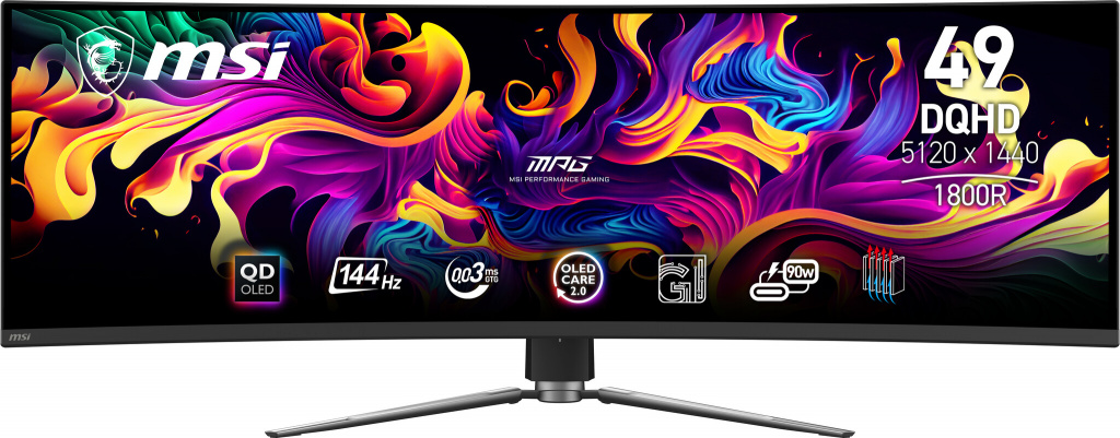 MSI MPG 491CQP QD-OLED computer monitor 124,5 cm (49") 5120 x 1440 Pixels Dual WQHD Zwart - Afbeelding 3