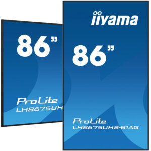 iiyama LH8675UHS-B1AG beeldkrant Digitale signage flatscreen 2,17 m (85.6") LCD Wifi 500 cd/m² 4K Ultra HD Zwart Type processor