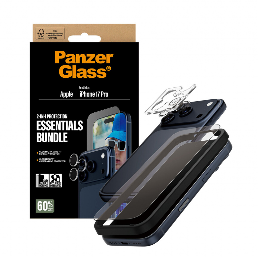 PanzerGlass ® 2-in-1 Essentials Bundle iPhone 17 Pro Doorzichtige schermbeschermer Apple 1 stuk(s) - Afbeelding 5
