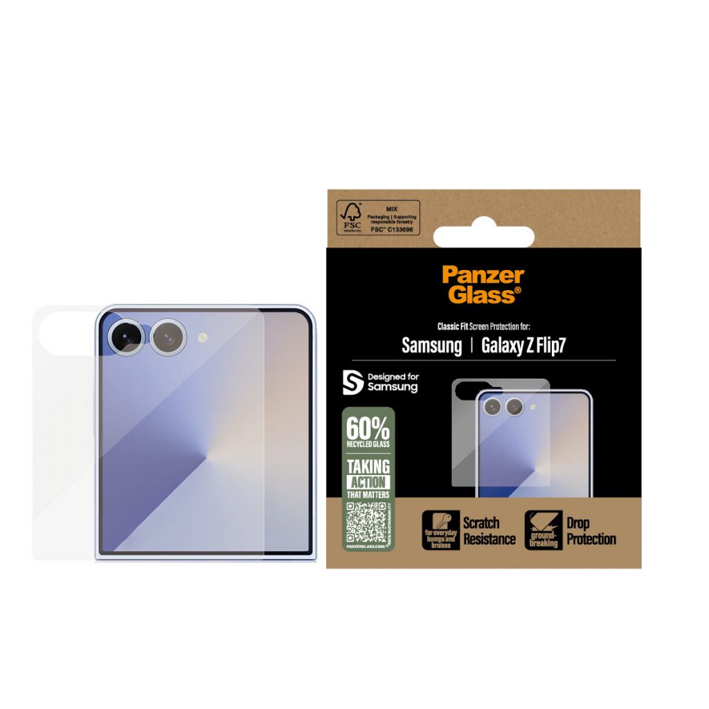 PanzerGlass ® Screen Protector Samsung Galaxy Z Flip7 | Classic Fit Doorzichtige schermbeschermer 1 stuk(s) - Afbeelding 2