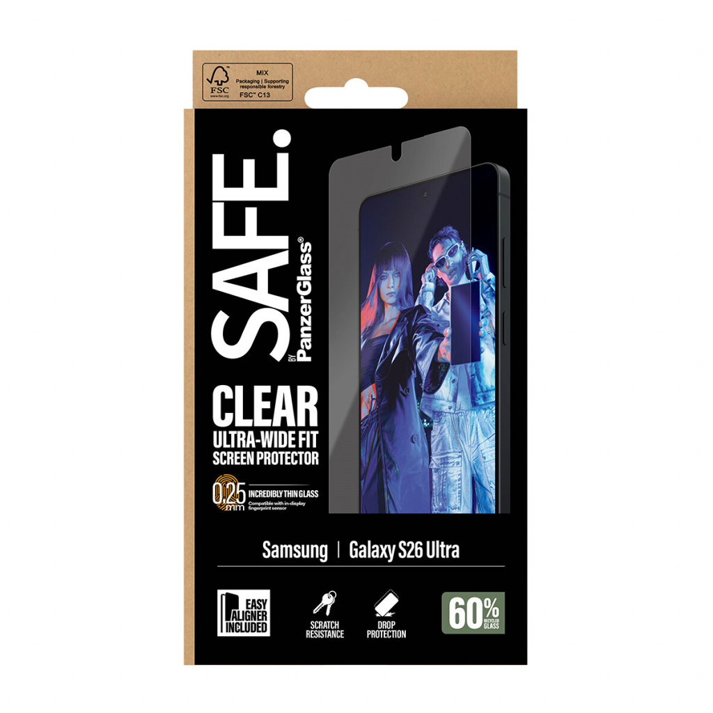 PanzerGlass SAFE. by ® Screen Protector Samsung Galaxy S26 Ultra | Ultra-Wide Fit w. EasyAligner Doorzichtige schermbeschermer 1 - Afbeelding 4