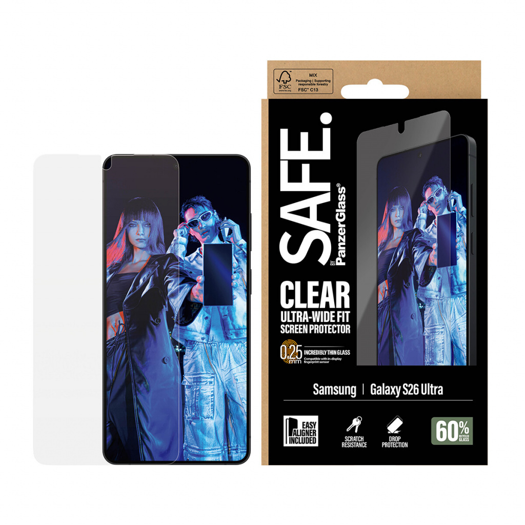 PanzerGlass SAFE. by ® Screen Protector Samsung Galaxy S26 Ultra | Ultra-Wide Fit w. EasyAligner Doorzichtige schermbeschermer 1 - Afbeelding 3