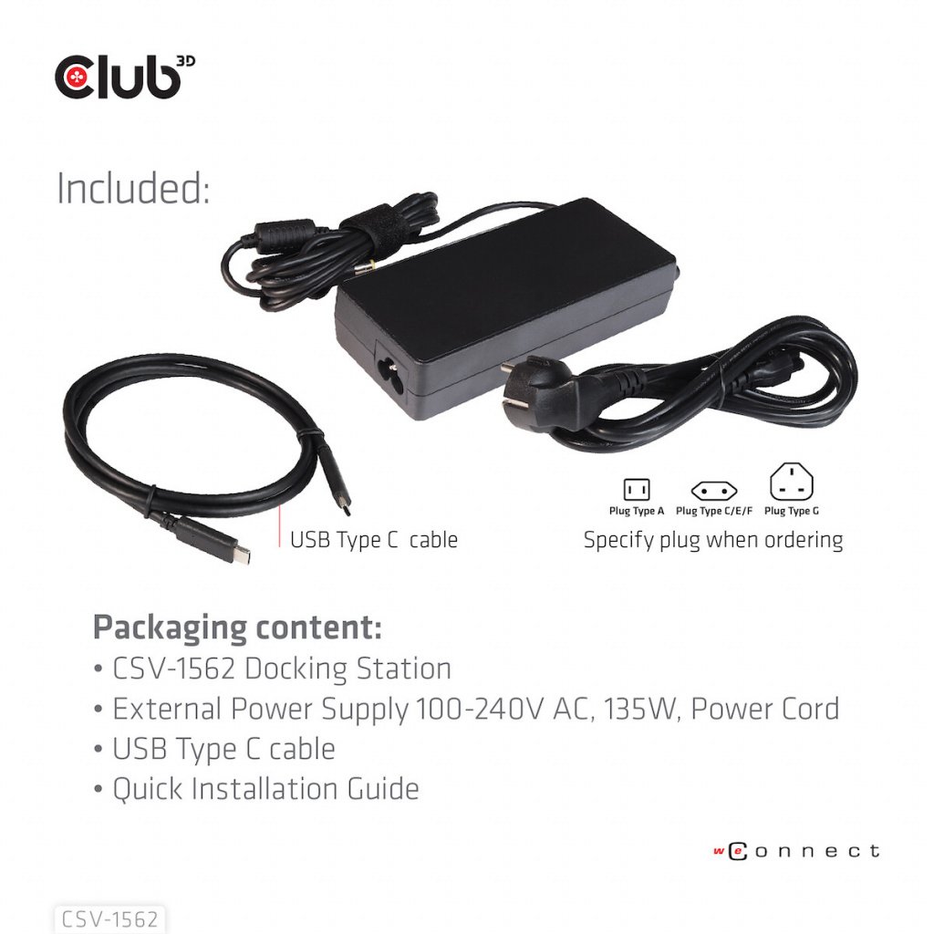 CLUB3D Type-C Universeel (2x 4K60Hz +1x 4K30Hz), oplaad Docking Station 60W DisplayLink® gecertificeerd en DP alt modus - kensin - Afbeelding 16