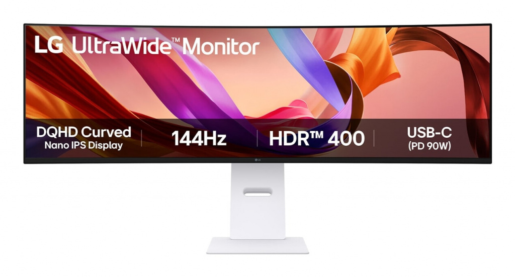 LG 49U950A-W.AEU computer monitor 124,5 cm (49") 5120 x 1440 Pixels Dual QHD LED Zwart, Wit