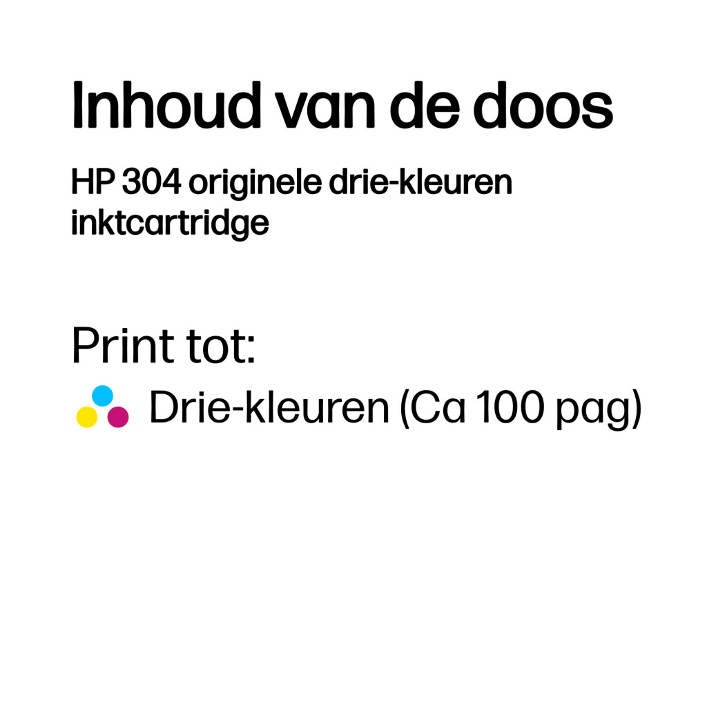 HP 304 originele drie-kleuren inktcartridge - Afbeelding 3