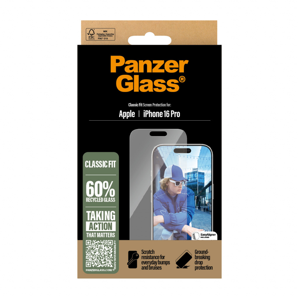 PanzerGlass ® Screen Protector iPhone 16 Pro | Classic Fit Doorzichtige schermbeschermer Apple 1 stuk(s) - Afbeelding 3