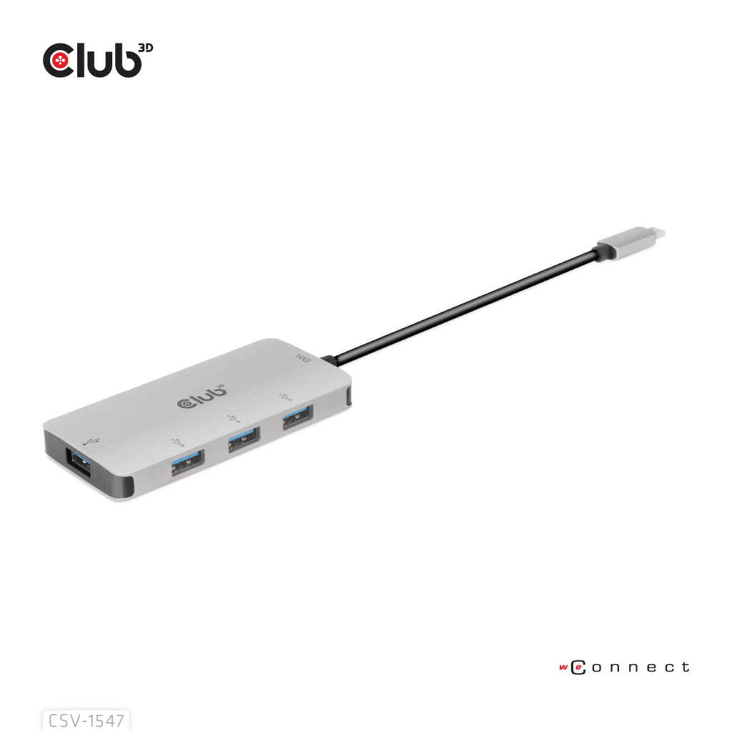 CLUB3D 4-Port USB-A Hub for USB-C – 10Gbps Fast Transfer - Afbeelding 2