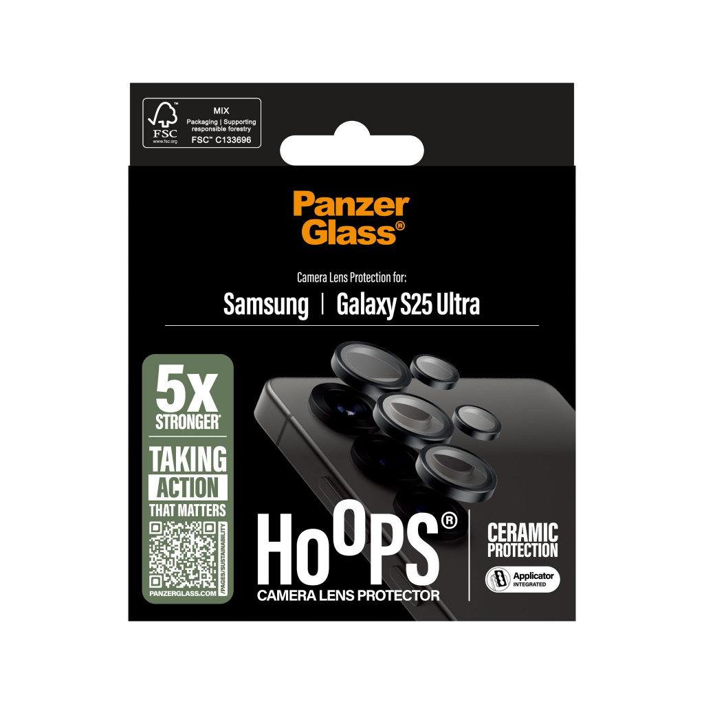 PanzerGlass ® Hoops® Ceramic Camera Lens Protector Samsung Galaxy S25 Ultra Doorzichtige schermbeschermer 1 stuk(s) - Afbeelding 3