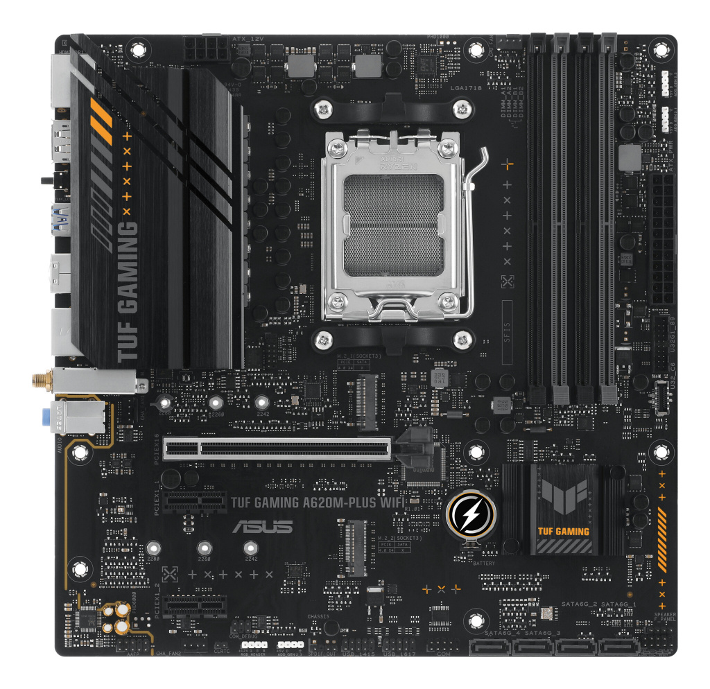 ASUS TUF GAMING A620M-PLUS WIFI AMD A620 Socket AM5 micro ATX - Afbeelding 2