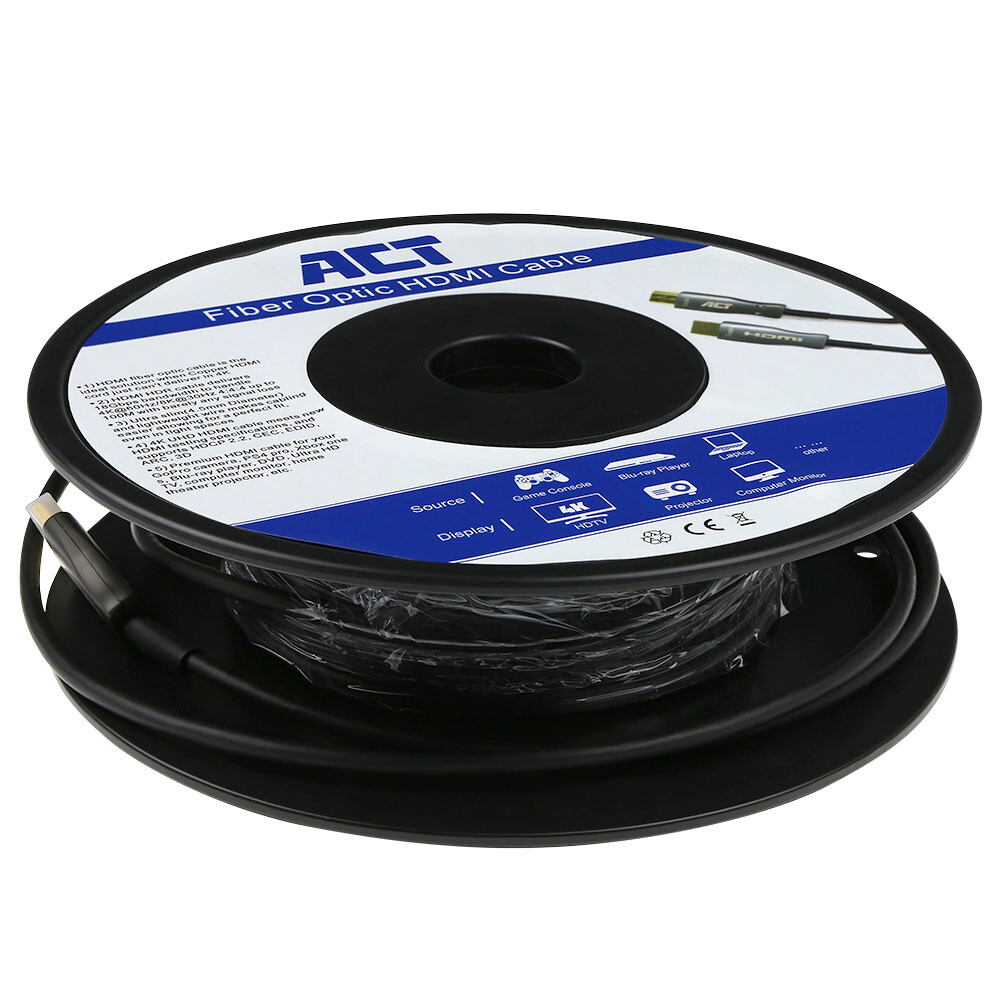 ACT 20 meter HDMI Premium 4K Active Optical Cable v2.0 HDMI-A male - HDMI-A male - Afbeelding 5