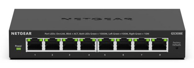 NETGEAR GS308E Managed L2/L3 Gigabit Ethernet (10/100/1000) Zwart - Afbeelding 3