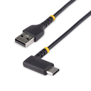 StarTech.com 30cm USB-A naar USB-C Laadkabel, Robuuste Haakse Fast Charge & Sync Kabel, 3A, USB 2.0, TPE Mantel en Aramidevezels