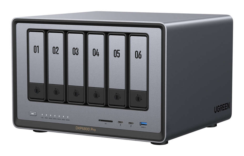 Ugreen DXP6800 Pro NAS Desktop Intel® Core™ i5 8 GB DDR5 Grijs, Zwart