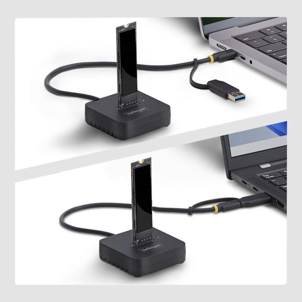 StarTech.com USB-C/USB-A naar M.2 NVMe Dock Adapter, 10Gbps, Externe M.2 NVMe SSD Lezer, B+M/M-Key, Vereist Geen Gereedschap - Afbeelding 4