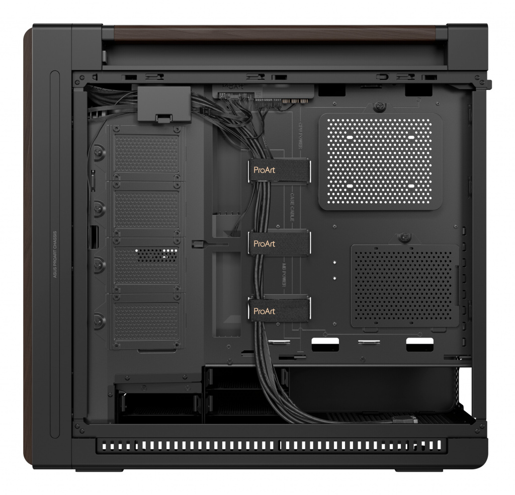 ASUS ProArt PA602 Wood Edition Modern Black - Metal Panel Midi Tower Zwart, Hout - Afbeelding 17