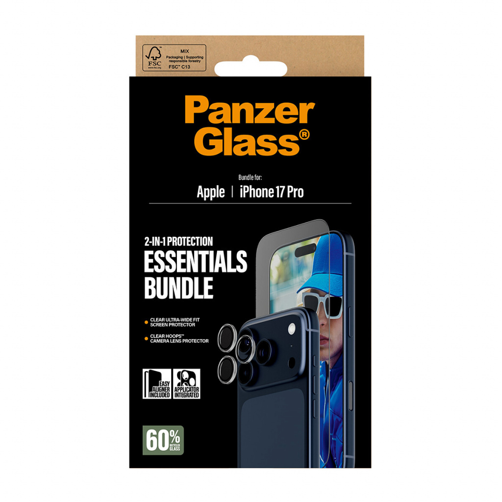 PanzerGlass ® 2-in-1 Essentials Bundle iPhone 17 Pro Doorzichtige schermbeschermer Apple 1 stuk(s) - Afbeelding 3
