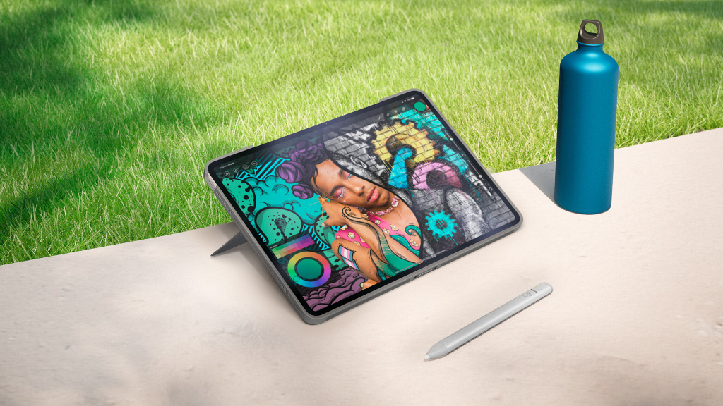 Logitech Combo Touch QWERTY Deens, Fins, Noors, Zweeds Smart Connector Grijs - Afbeelding 3