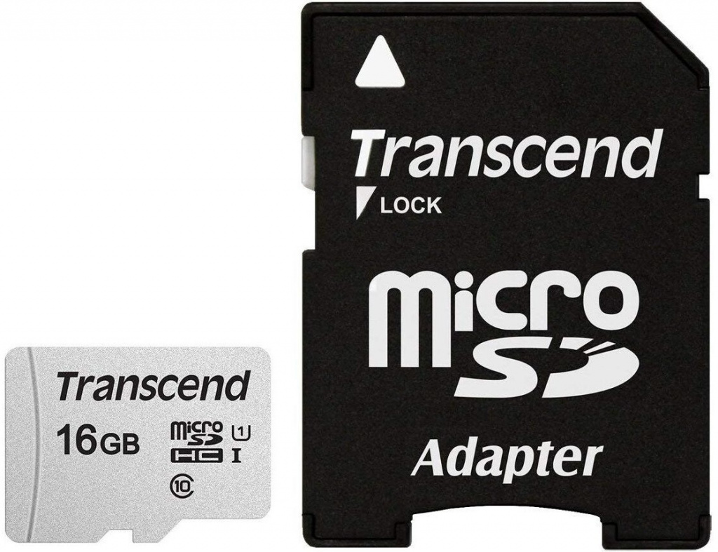 Transcend microSDHC 300S 16GB NAND Klasse 10
