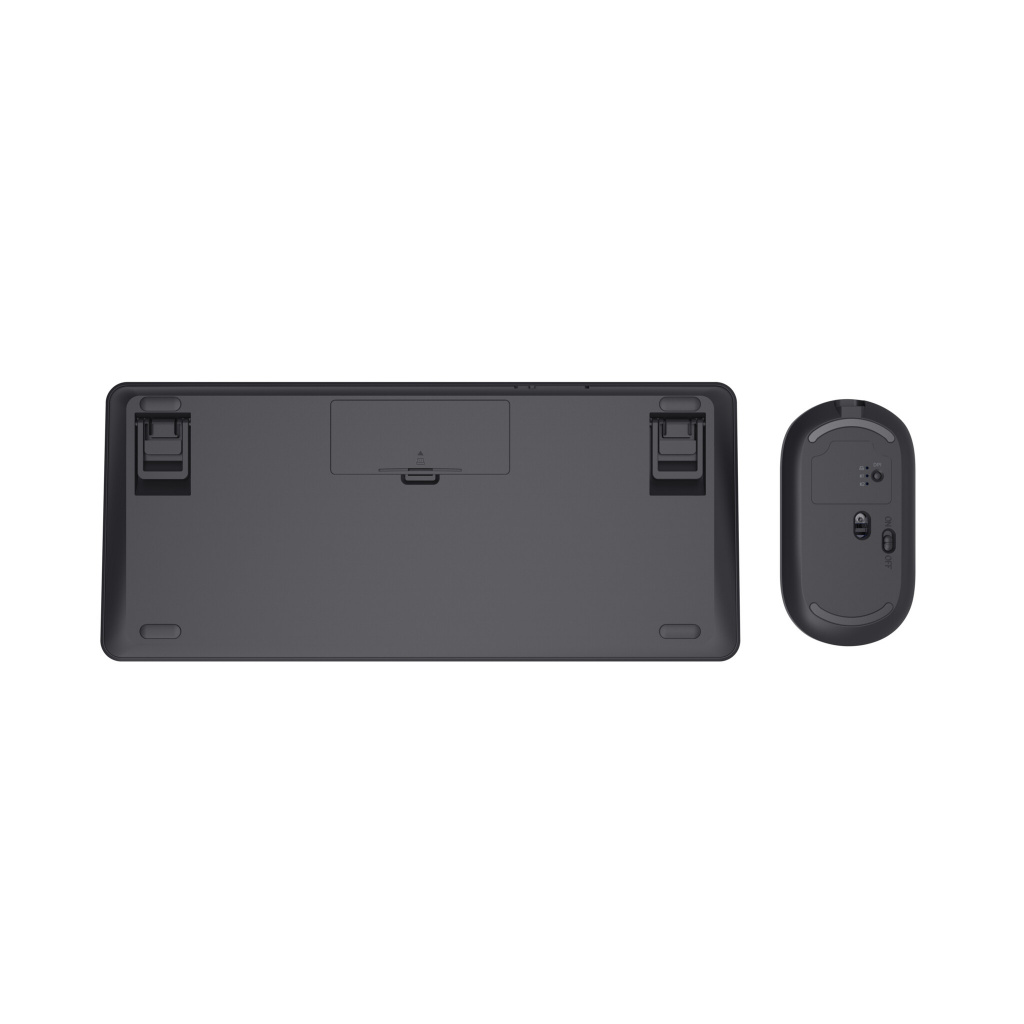 Trust Lyra Toetsenbord- en Muisset - Multi-device toetsenbord en muis – Draadloos en Bluetooth – Oplaadbaar – Zwart - Afbeelding 4