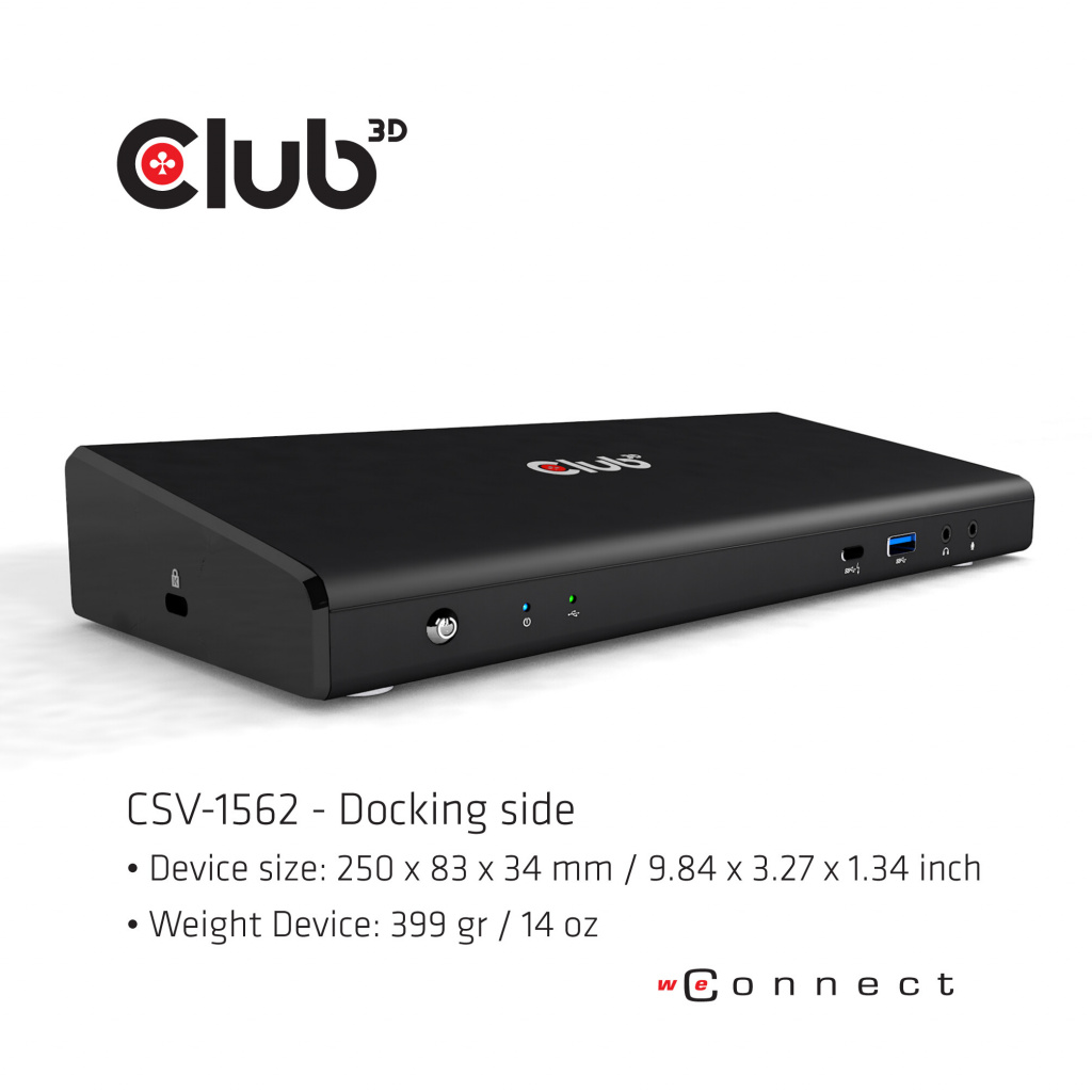 CLUB3D Type-C Universeel (2x 4K60Hz +1x 4K30Hz), oplaad Docking Station 60W DisplayLink® gecertificeerd en DP alt modus - kensin - Afbeelding 4