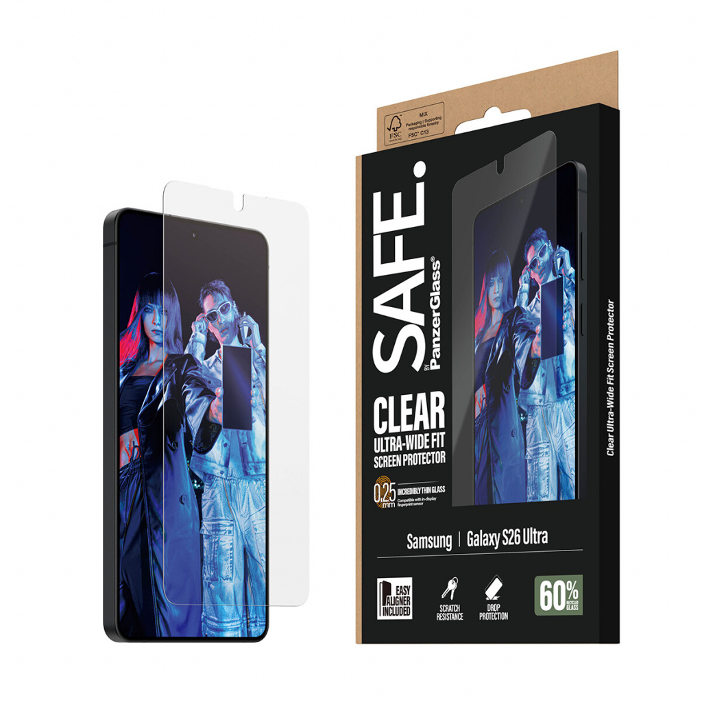 PanzerGlass SAFE. by ® Screen Protector Samsung Galaxy S26 Ultra | Ultra-Wide Fit w. EasyAligner Doorzichtige schermbeschermer 1 - Afbeelding 6
