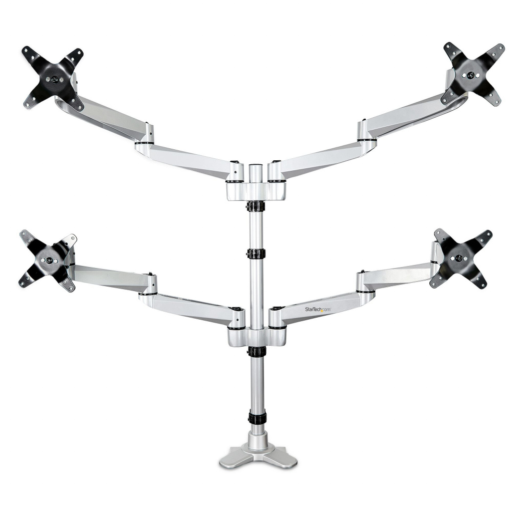 StarTech.com Monitorbeugel voor 4 Schermen - Premium VESA Monitorsteun 2 x 2 voor Schermen tot 27" - Ergonomische Volledig Bewee - Afbeelding 7
