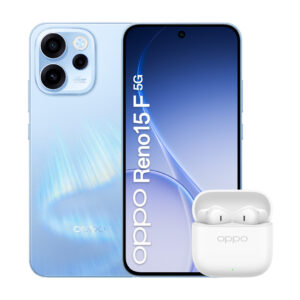 OPPO Reno15 F 5G Aurora Blue Box 16,7 cm (6.57") Dual SIM Android 16.0 USB Type-C 8 GB 256 GB 6500 mAh Blauw