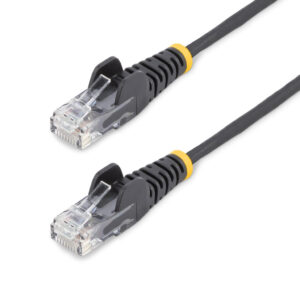 StarTech.com 10m Dunne CAT6 Ethernet Kabel, Zwart, Snagless, 100W PoE, UTP, LSZH, 28AWG Pure Koperdraad, Slim RJ45 Netwerk Patch