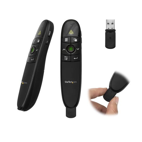 StarTech.com Draadloze presentatie afstandsbediening met groene laserpointer - presenter - 27 m
