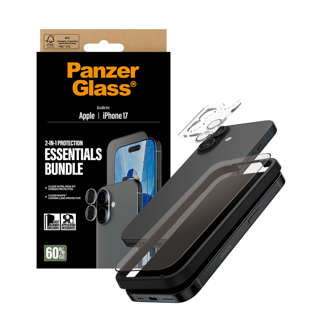 PanzerGlass ® 2-in-1 Essentials Bundle iPhone 17 Doorzichtige schermbeschermer Apple 1 stuk(s) - Afbeelding 5