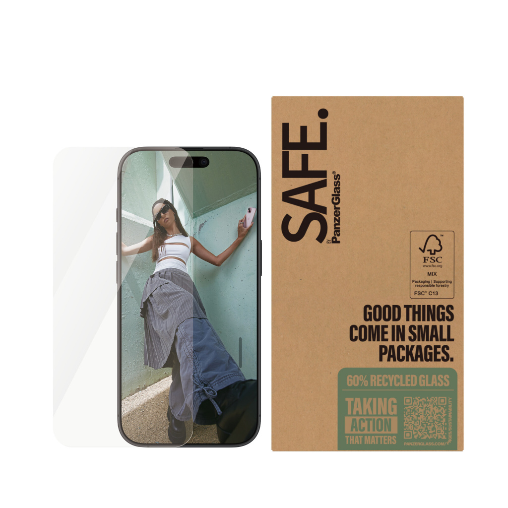 PanzerGlass SAFE. by ® Screen Protector iPhone 16 Pro | Ultra-Wide Fit | Bulk Doorzichtige schermbeschermer Apple 50 stuk(s) - Afbeelding 2