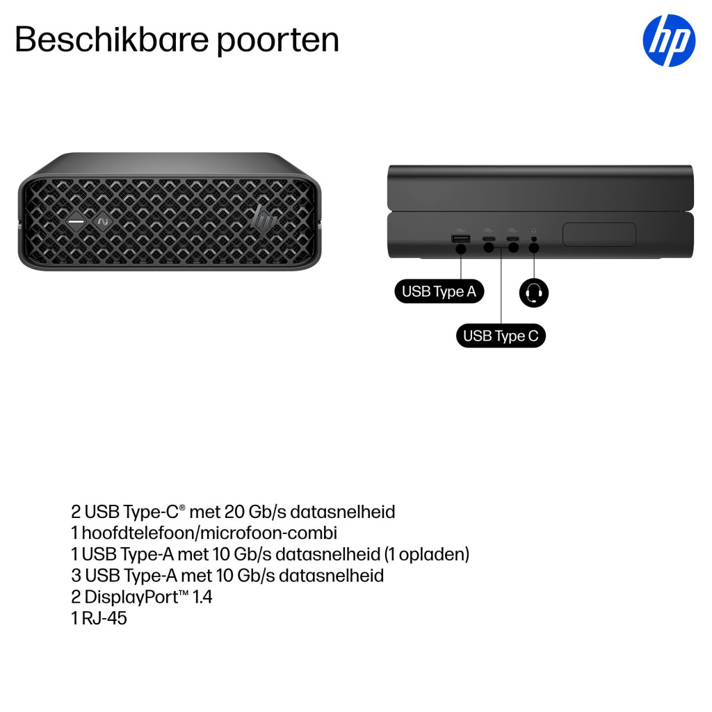 HP Z2 Mini G1i Wolf Pro Security Edition Intel Core Ultra 9 285K 48 GB DDR5-SDRAM 1 TB SSD NVIDIA RTX 2000 Ada Windows 11 Pro Mi - Afbeelding 8