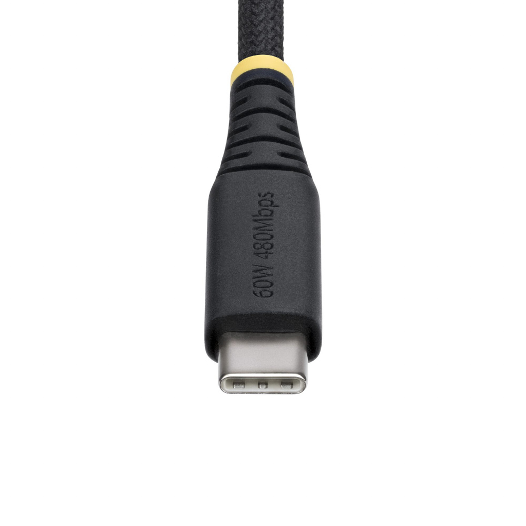 StarTech.com 15cm USB-C Laadkabel, 60W (3A) PD, Dual-Layer Gevlochten Nylon/TPE Mantel, Robuuste USB Type-C Oplaadkabel, USB 2.0 - Afbeelding 4