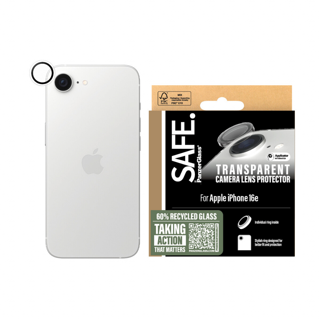PanzerGlass SAFE. by ® Camera Lens Protector Transparent iPhone 17e | 16e Doorzichtige schermbeschermer Apple 1 stuk(s) - Afbeelding 2